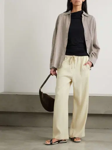 TOTEME Striped Jacquard Wide-leg Pants | Thumbnail 2 TOTEME Striped Jacquard Wide-leg Pants | Thumbnail 2