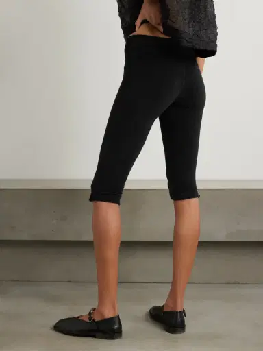 Suzie Kondi Pashi Cropped Cotton-blend Terry Skinny Pants | Thumbnail 3 Suzie Kondi Pashi Cropped Cotton-blend Terry Skinny Pants | Thumbnail 3