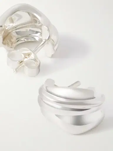 Completedworks Recycled Silver Hoop Earrings | Thumbnail 3 Completedworks Recycled Silver Hoop Earrings | Thumbnail 3