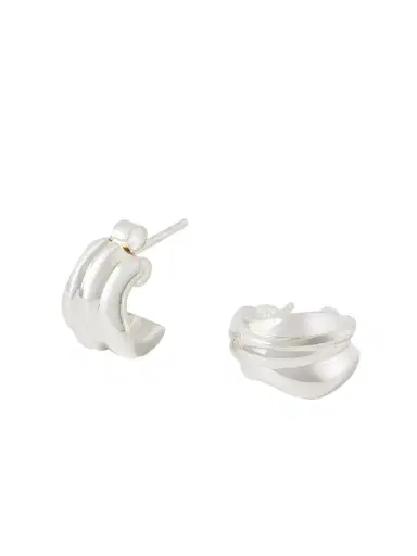 Completedworks Recycled Silver Hoop Earrings | Thumbnail 1 Completedworks Recycled Silver Hoop Earrings | Thumbnail 1