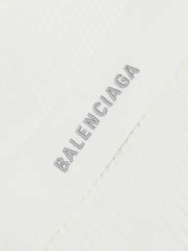 Balenciaga Embroidered Ribbed Wool-blend Polo Shirt | Thumbnail 4
