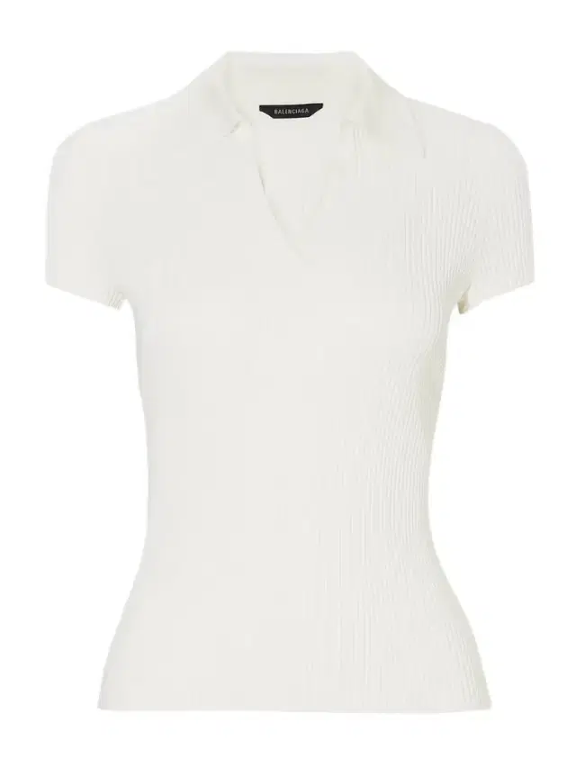 Embroidered Ribbed Wool-blend Polo Shirt