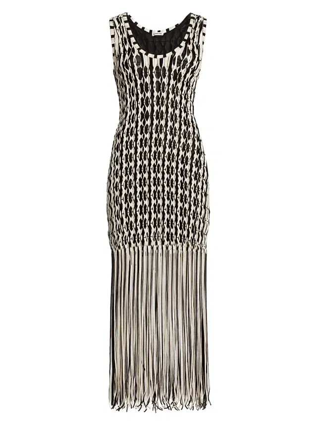 Women's Sonia Fringe Tank Maxi-Dress - Sand Multi