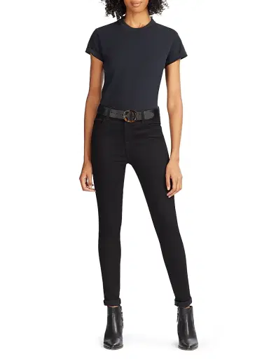rag & bone Women's Audrey Leather Belt - Black Tort | Thumbnail 2