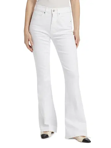 Veronica Beard Women's Bevery Skinny Flare Twill Pants - White - Size 32 | Thumbnail 3 Veronica Beard Women's Bevery Skinny Flare Twill Pants - White - Size 32 | Thumbnail 3