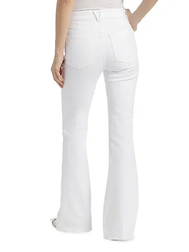Veronica Beard Women's Bevery Skinny Flare Twill Pants - White - Size 32 | Thumbnail 5 Veronica Beard Women's Bevery Skinny Flare Twill Pants - White - Size 32 | Thumbnail 5