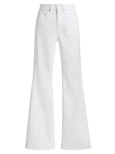 Veronica Beard Women's Bevery Skinny Flare Twill Pants - White - Size 32 | Thumbnail 1 Veronica Beard Women's Bevery Skinny Flare Twill Pants - White - Size 32 | Thumbnail 1
