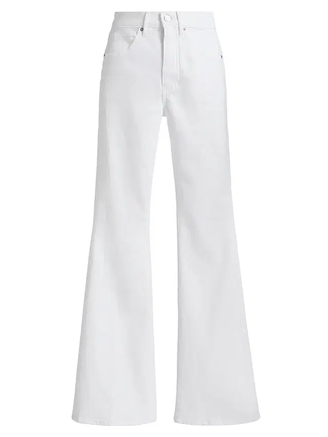 Veronica Beard Women's Bevery Skinny Flare Twill Pants - White