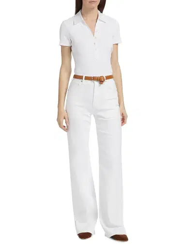 Veronica Beard Women's Kearney Polo T-Shirt | Thumbnail 2 Veronica Beard Women's Kearney Polo T-Shirt | Thumbnail 2