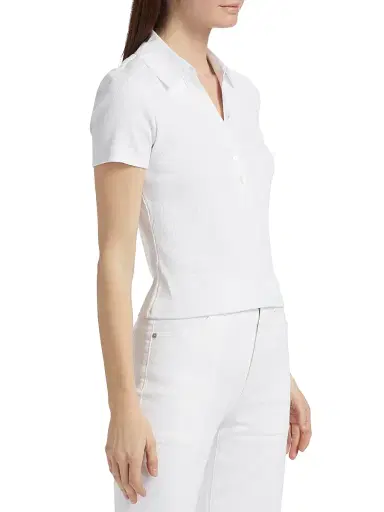 Veronica Beard Women's Kearney Polo T-Shirt | Thumbnail 4 Veronica Beard Women's Kearney Polo T-Shirt | Thumbnail 4
