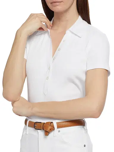 Veronica Beard Women's Kearney Polo T-Shirt | Thumbnail 6 Veronica Beard Women's Kearney Polo T-Shirt | Thumbnail 6