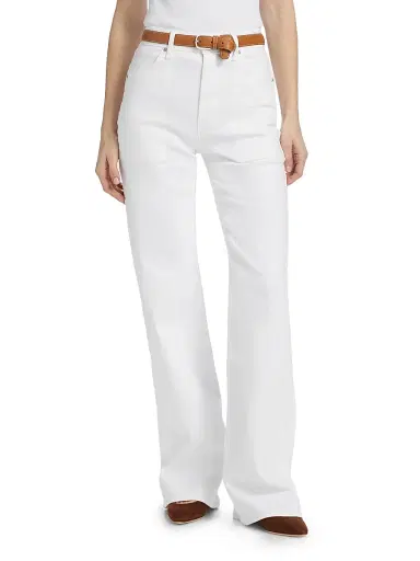 Veronica Beard Women's Crosbie Slim Wide-Leg Jeans - White - Size 32 | Thumbnail 3 Veronica Beard Women's Crosbie Slim Wide-Leg Jeans - White - Size 32 | Thumbnail 3