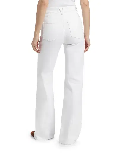 Veronica Beard Women's Crosbie Slim Wide-Leg Jeans - White - Size 32 | Thumbnail 5 Veronica Beard Women's Crosbie Slim Wide-Leg Jeans - White - Size 32 | Thumbnail 5