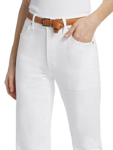 Veronica Beard Women's Crosbie Slim Wide-Leg Jeans - White - Size 32 | Thumbnail 6 Veronica Beard Women's Crosbie Slim Wide-Leg Jeans - White - Size 32 | Thumbnail 6