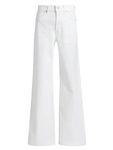 Veronica Beard Women's Crosbie Slim Wide-Leg Jeans - White - Size 32 | Thumbnail 1 Veronica Beard Women's Crosbie Slim Wide-Leg Jeans - White - Size 32 | Thumbnail 1
