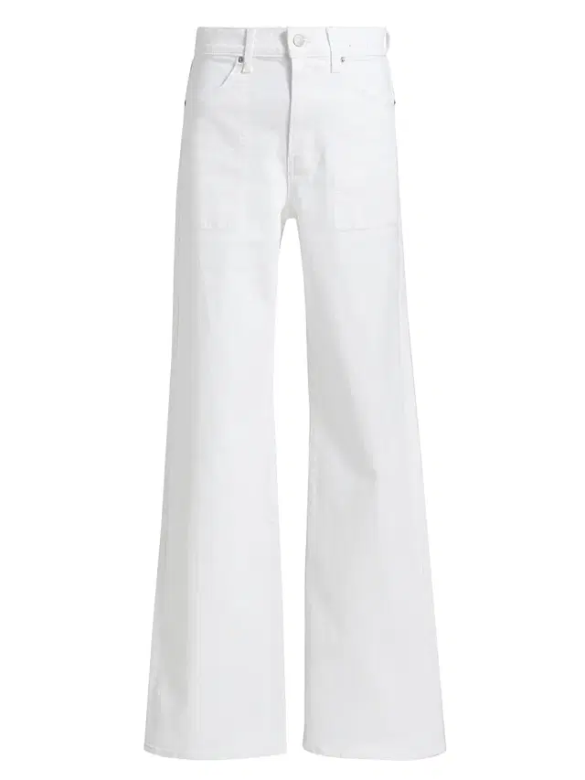 Women's Crosbie Slim Wide-Leg Jeans - White
