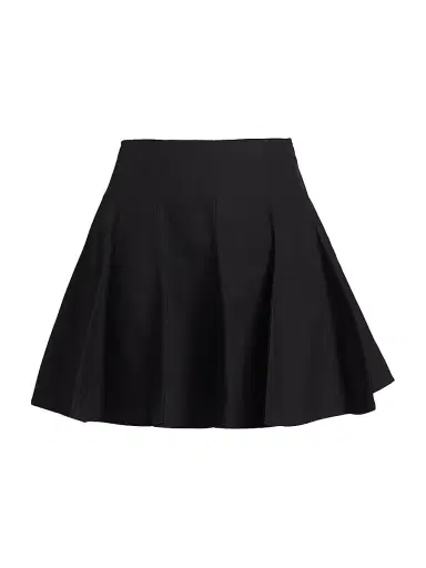 anOnlyChild Women's Just A Pinch Ellis Pleated Miniskirt - Black - Size Medium | Thumbnail 1
