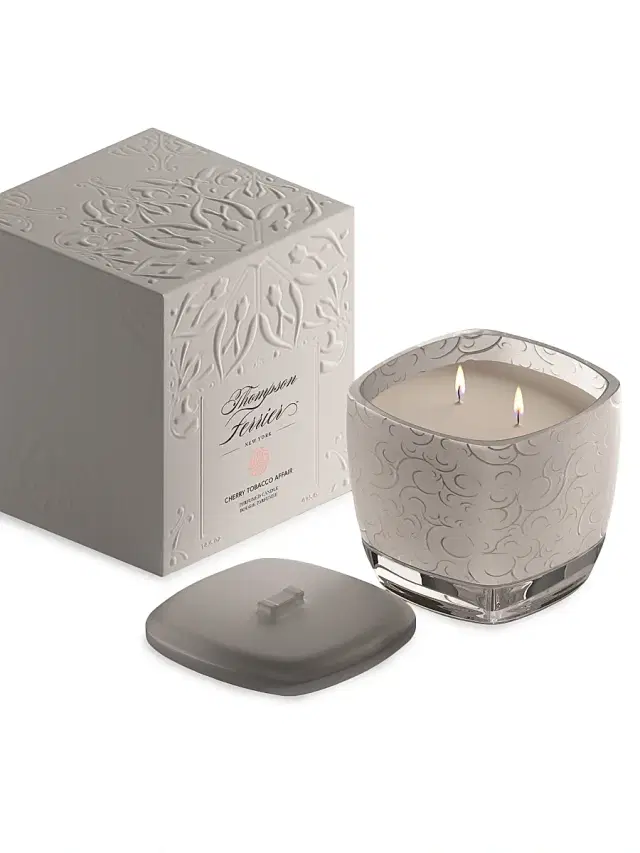 Thompson Ferrier The White Collection Cherry Tobacco Affair Candle