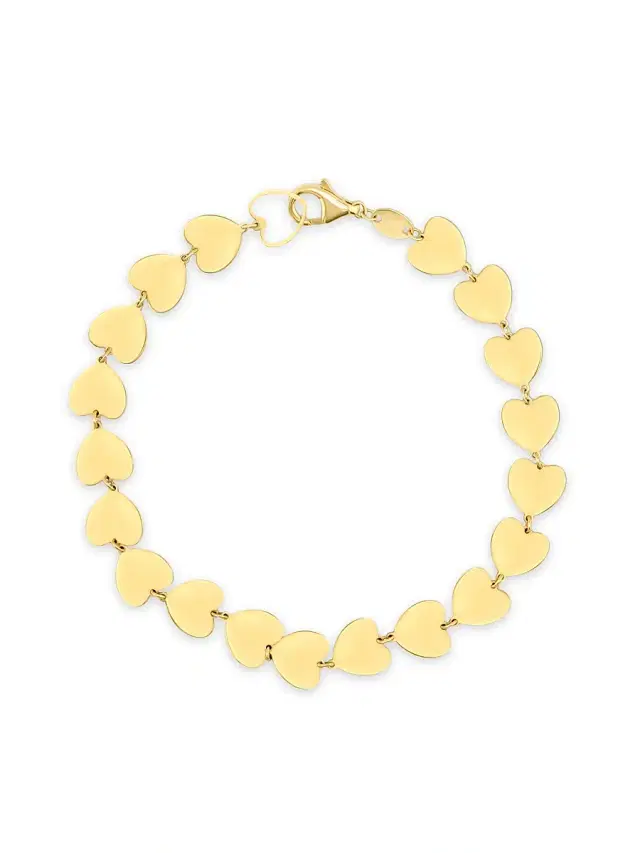 Women's Love 14K Yellow Gold Heart Bracelet - Gold