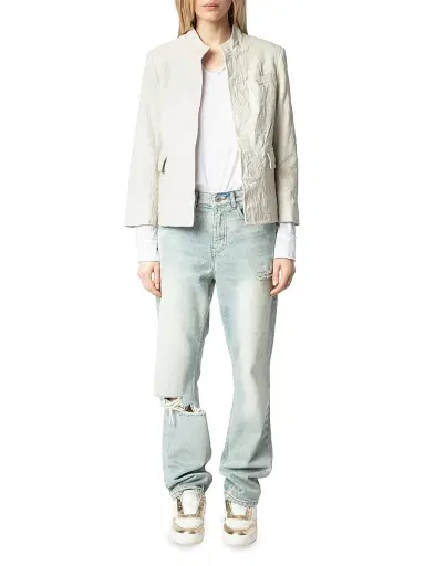 Zadig & Voltaire Women's Veryn Leather Blazer - Judo - Size Small | Thumbnail 2