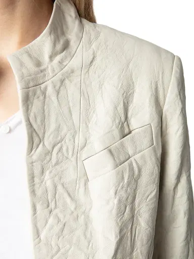 Zadig & Voltaire Women's Veryn Leather Blazer - Judo - Size Small | Thumbnail 5