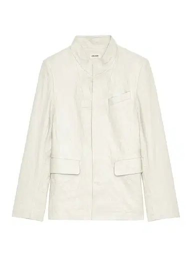 Zadig & Voltaire Women's Veryn Leather Blazer - Judo - Size Small | Thumbnail 1