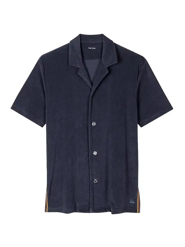 Men's Cotton-Blend Camp Shirt - Inky