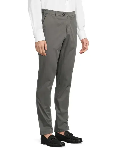 Canali Men's Garment-Dyed Comfort Chino Pants - Grey - Size 36 | Thumbnail 4 Canali Men's Garment-Dyed Comfort Chino Pants - Grey - Size 36 | Thumbnail 4