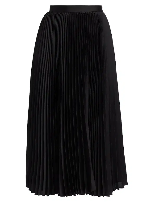 Jil Sander Women's Plissé Sunburst-Pleated Midi-Skirt - Black