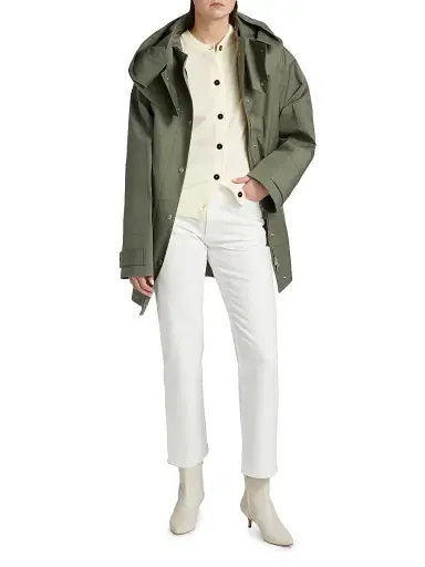 Jil Sander Women's Crewneck Wool Cardigan - Natural - Size 12 | Thumbnail 2