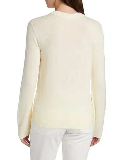 Jil Sander Women's Crewneck Wool Cardigan - Natural - Size 12 | Thumbnail 5