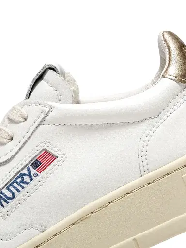Autry Women's Medalist Low-Top Leather Sneakers - White Gold | Thumbnail 6 Autry Women's Medalist Low-Top Leather Sneakers - White Gold | Thumbnail 6