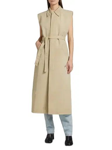 MM6 MAISON MARGIELA Women's Trench Belted Vest | Thumbnail 2 MM6 MAISON MARGIELA Women's Trench Belted Vest | Thumbnail 2