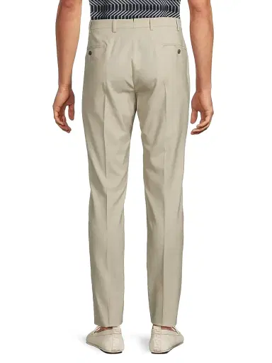 Emporio Armani Men's Textured Crease-Front Trousers | Thumbnail 5 Emporio Armani Men's Textured Crease-Front Trousers | Thumbnail 5