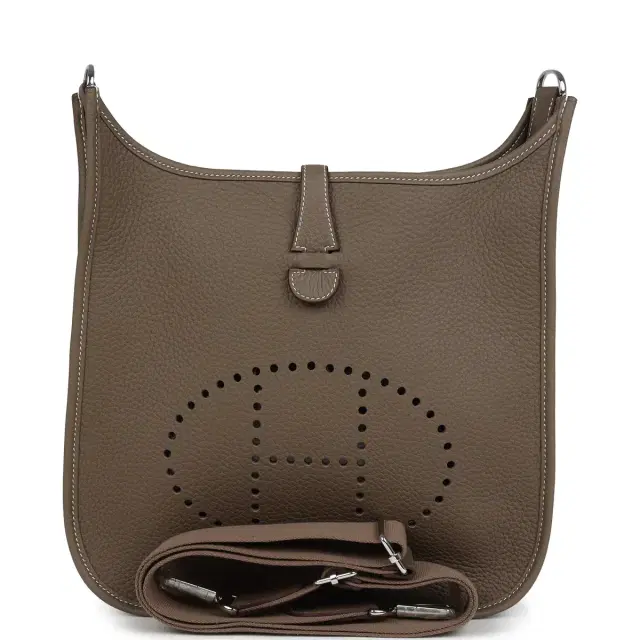 hermes Hermes Evelyne III PM Etoupe Clemence Palladium Hardware