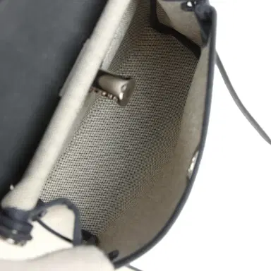 HERMÈS Hermes Herbag Zip 20 Mini Ecru and Ardoise Toile H Canvas and Ardoise Vache Hunter Palladium Hardware | Thumbnail 11