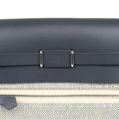 HERMÈS Hermes Herbag Zip 20 Mini Ecru and Ardoise Toile H Canvas and Ardoise Vache Hunter Palladium Hardware | Thumbnail 7 HERMÈS Hermes Herbag Zip 20 Mini Ecru and Ardoise Toile H Canvas and Ardoise Vache Hunter Palladium Hardware | Thumbnail 7