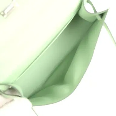 HERMÈS Hermes Kelly Pochette Vert Criquet Swift Palladium Hardware | Thumbnail 8 HERMÈS Hermes Kelly Pochette Vert Criquet Swift Palladium Hardware | Thumbnail 8