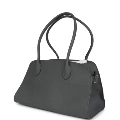 The Row The Row Margaux Shoulder 12 Bag Timouse Grey Calfskin Silver Hardware | Thumbnail 5 The Row The Row Margaux Shoulder 12 Bag Timouse Grey Calfskin Silver Hardware | Thumbnail 5