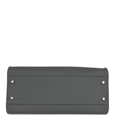 The Row The Row Margaux Shoulder 12 Bag Timouse Grey Calfskin Silver Hardware | Thumbnail 6 The Row The Row Margaux Shoulder 12 Bag Timouse Grey Calfskin Silver Hardware | Thumbnail 6