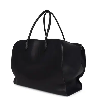 The Row The Row Marlo Tote Bag Black Saddle Leather Silver Hardware | Thumbnail 5 The Row The Row Marlo Tote Bag Black Saddle Leather Silver Hardware | Thumbnail 5
