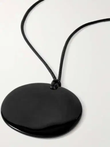 Sophie Buhai Large Full Moon Cord, Onyx And Silver Necklace | Thumbnail 4 Sophie Buhai Large Full Moon Cord, Onyx And Silver Necklace | Thumbnail 4