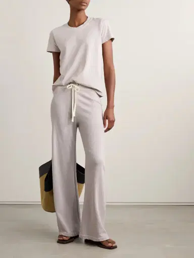 James Perse Cotton-terry Wide-leg Track Pants | Thumbnail 2 James Perse Cotton-terry Wide-leg Track Pants | Thumbnail 2
