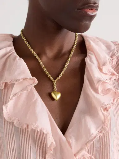 Roxanne Assoulin The Mini Puffy Heart Gold-tone Necklace | Thumbnail 2