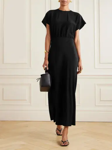 Matteau Gathered Silk Crepe De Chine Maxi Dress | Thumbnail 2 Matteau Gathered Silk Crepe De Chine Maxi Dress | Thumbnail 2