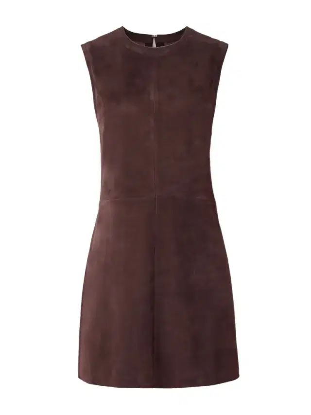 Miuccia Paneled Suede Mini Dress
