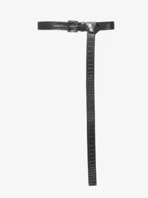 Michael Kors Collection Jodi Crocodile Embossed Leather Belt in | Thumbnail 5 Michael Kors Collection Jodi Crocodile Embossed Leather Belt in | Thumbnail 5