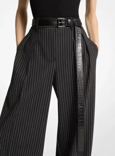 Michael Kors Collection Jodi Crocodile Embossed Leather Belt in | Thumbnail 9 Michael Kors Collection Jodi Crocodile Embossed Leather Belt in | Thumbnail 9