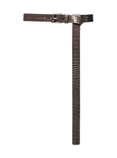 Michael Kors Collection Jodi Crocodile Embossed Leather Belt in | Thumbnail 1 Michael Kors Collection Jodi Crocodile Embossed Leather Belt in | Thumbnail 1