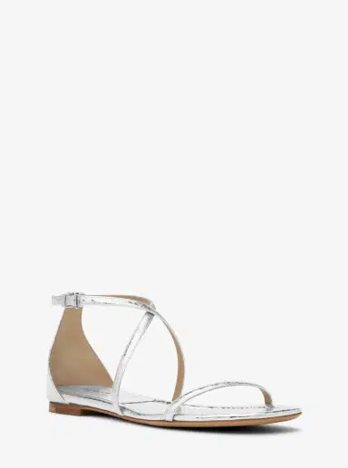 Michael Kors Collection Polly Metallic Python Embossed Leather Sandal in | Thumbnail 5 Michael Kors Collection Polly Metallic Python Embossed Leather Sandal in | Thumbnail 5